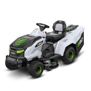 EGO Power Akku Rasentraktor TR3801E-B 98 cm mit Fangkorb 300l inkl. Wandladegerät CHV1600E, ohne Akku